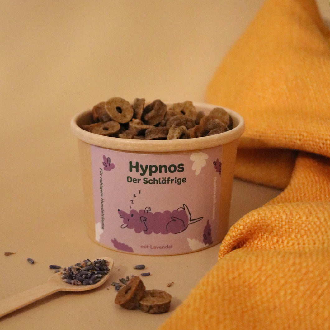 Hypnos, der Schläfrige: vegane glutenfreie Hundeleckerlis mit Banane und Lavendel